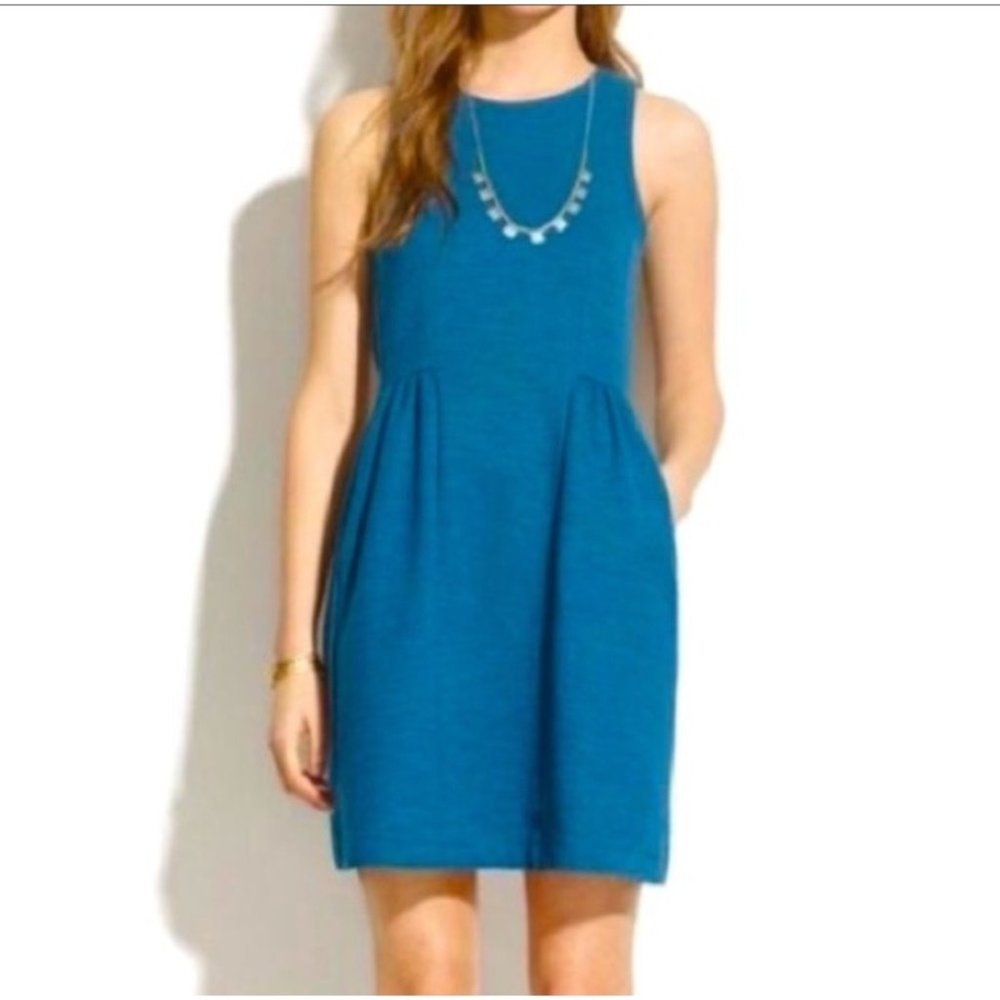 Madewell Teal Keynote Sleeveless Dress